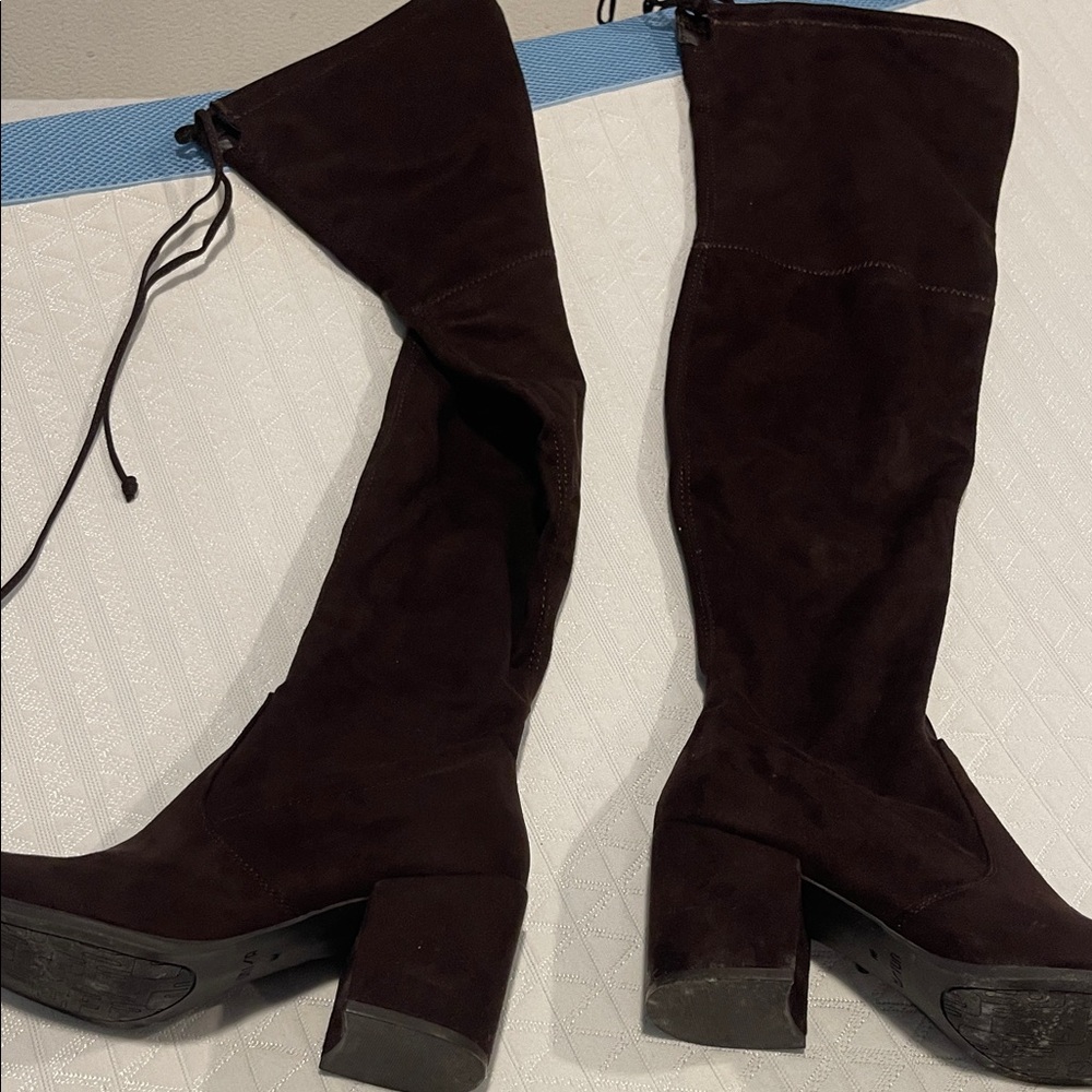 Unisa Dark Brown Over the Knee Boots
